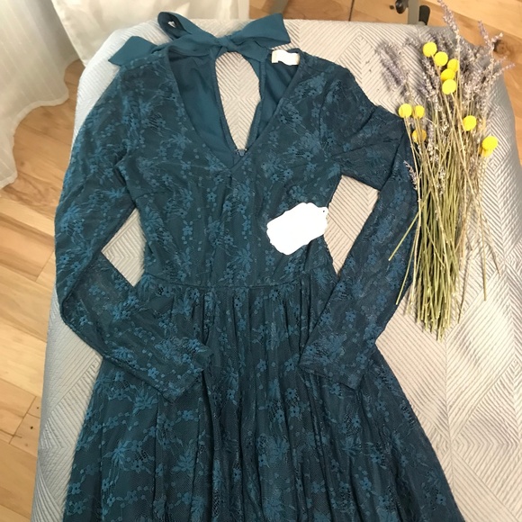 Altar'd State Dresses & Skirts - altar'd state teal blue lace dress | NWT